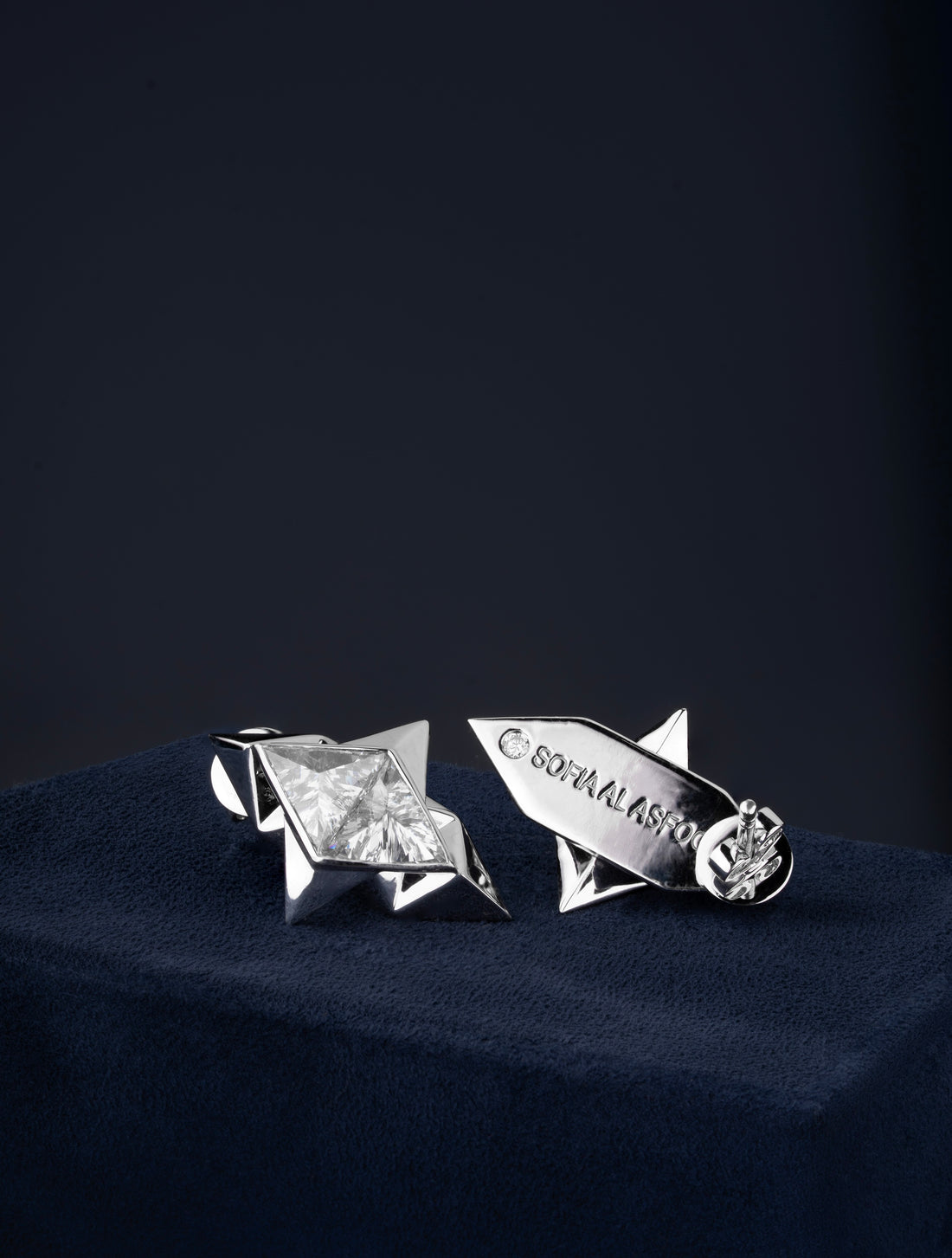 Athena Solitaire Stud Earrings