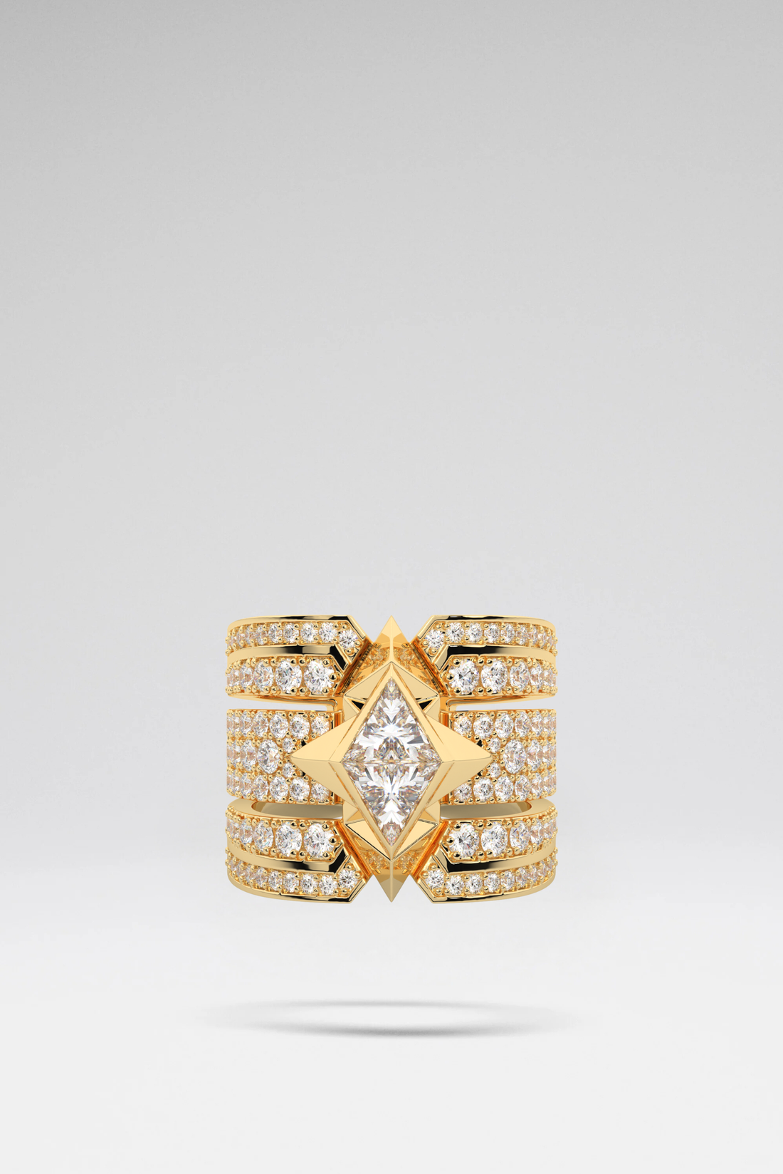 Athena Soltaire Ring Yellow Gold by Sofia Al Asfoor
