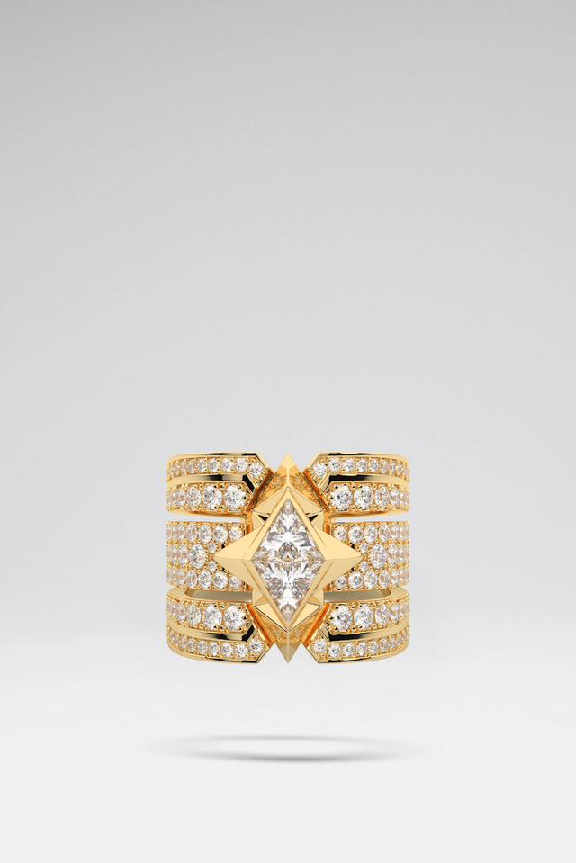 Athena Soltaire Ring Yellow Gold by Sofia Al Asfoor