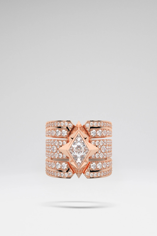 Athena Soltaire Ring Rose Gold by Sofia Al Asfoor