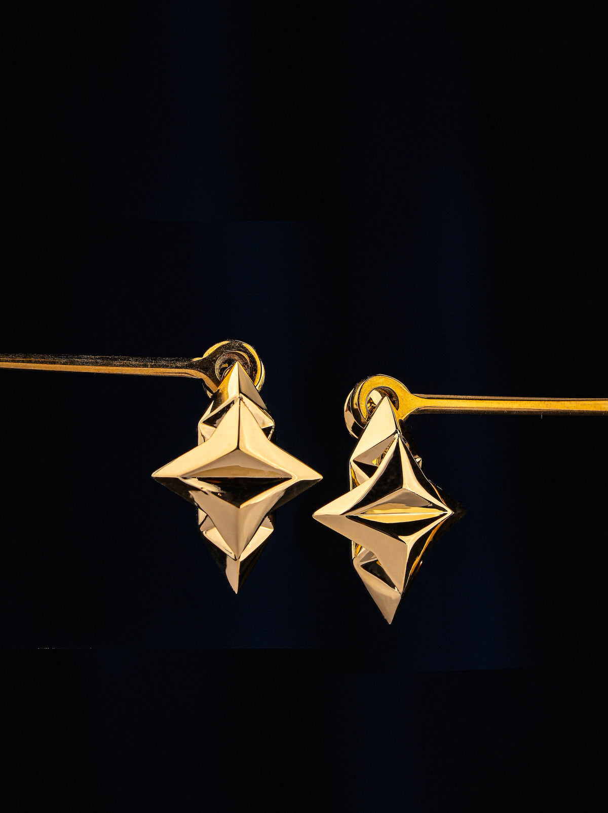 Athena Stud Earrings by Sofia Al Asfoor, 18K yellow gold 