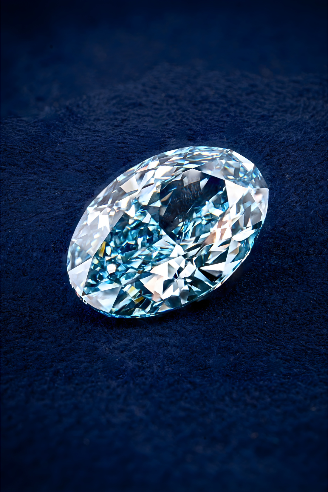 Blue Oval Lab Diamond